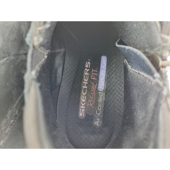 Skechers Bikers Zappiest Suede Zipper Shoes Sneakers Womens Size 6 Black 49590 - Picture 4 of 12